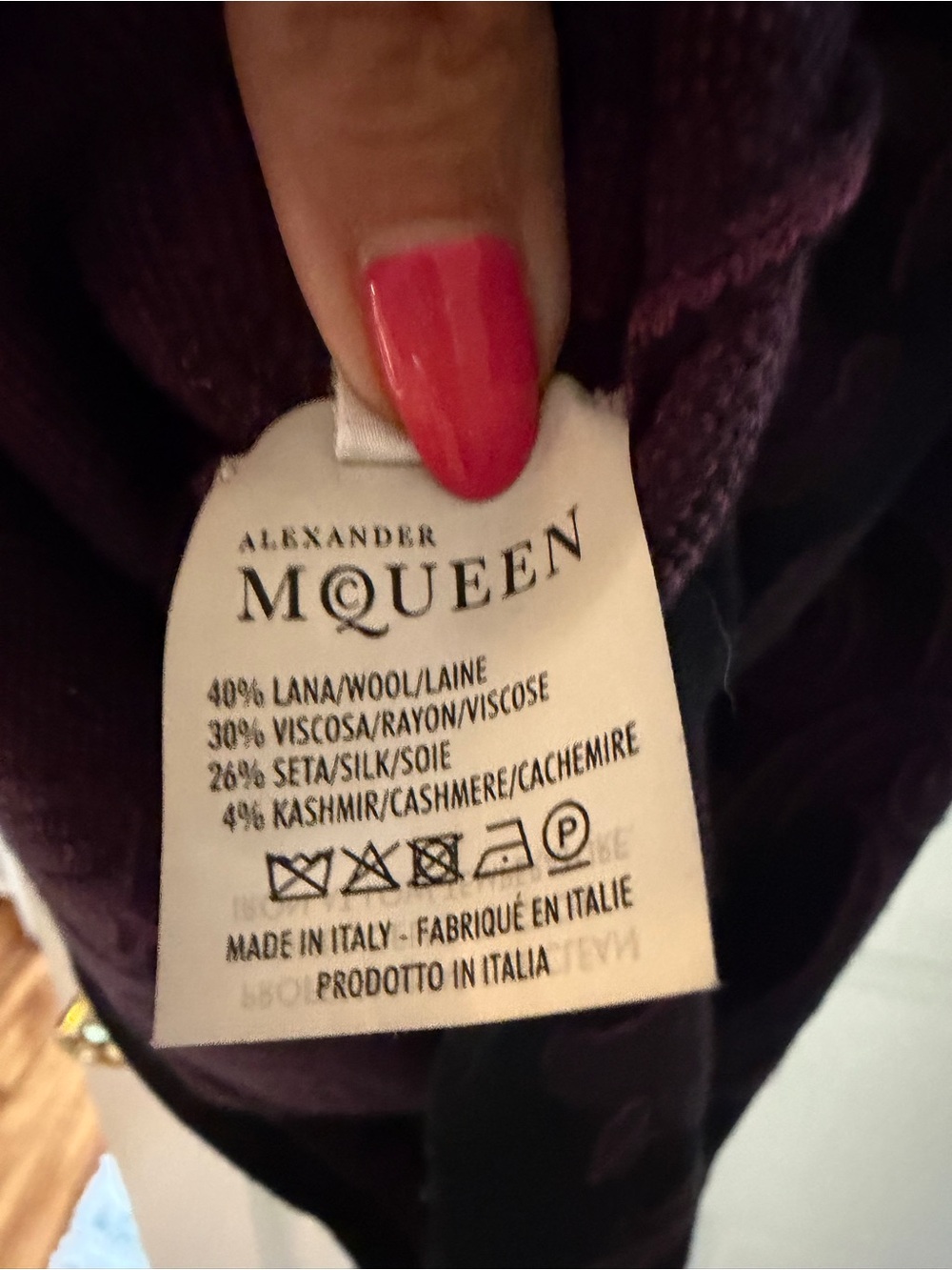 Early Alexander McQueen Baroque Jacquard Knit Dress Black Plum Size Small - Picture 6 of 6